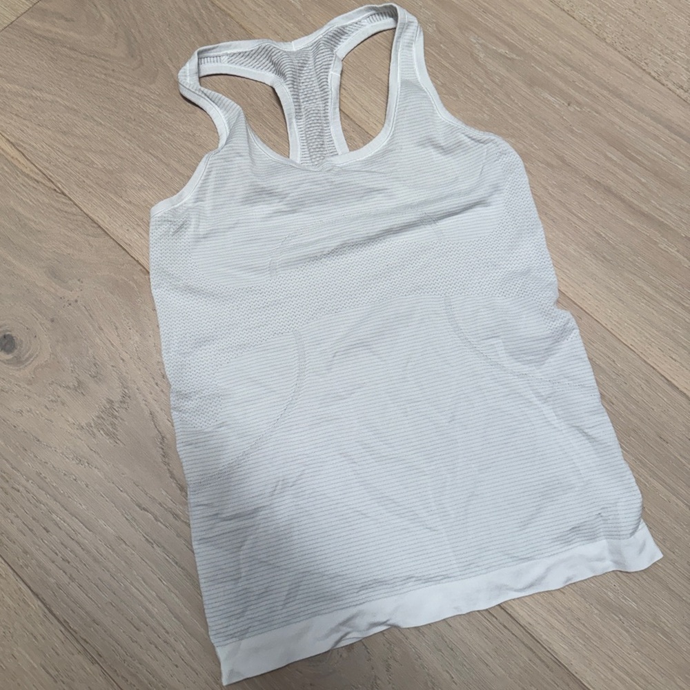 lululemon athletica White Racerback Tank Top